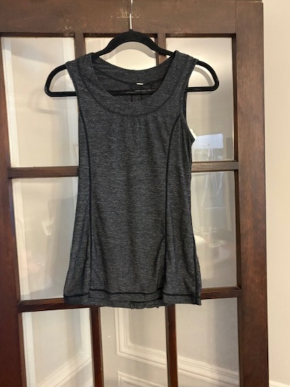 Lululemon Charcoal Gray Run: Dash Tank Sleeveless Athletic Tank, Size 4